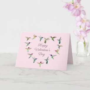 Hummingbird Heart Valentine's Day Card Karte