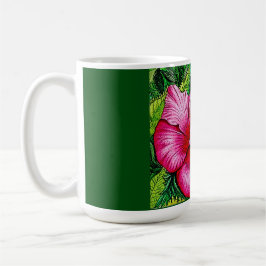 Hummingbird Hibiskus Aquarellbilder Kaffeetasse
