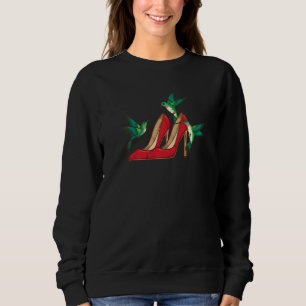 Hummingbird High Heels Women Shoes Bird Hummingbir Sweatshirt