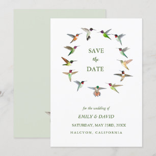 Hummingbird-Hochzeit - Save-the-Date-Ankündigung Einladung