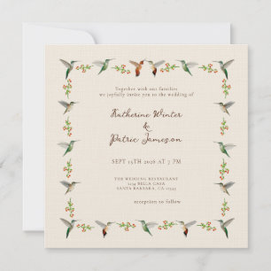 Hummingbird-Hochzeitseinladung