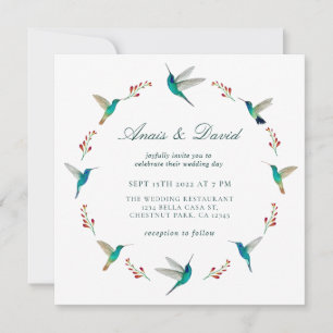 Hummingbird-Hochzeitseinladung Ankündigung