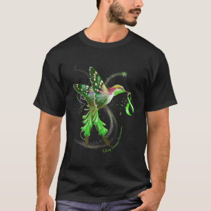 Hummingbird Hold Green Ribbon Niere Disease Aware T-Shirt
