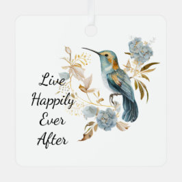 Hummingbird Hydrangea Blume Ornament Aus Metall