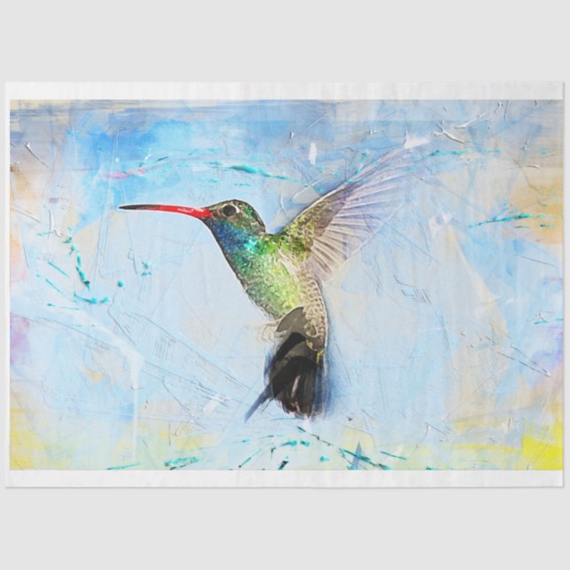 Hummingbird im Flight Tissue Paper Seidenpapier (Vorderseite)