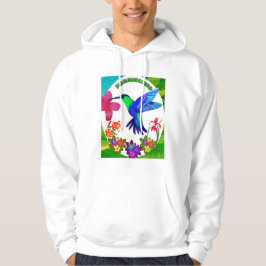 Hummingbird inmitten der Schönheit der Natur, Sere Hoodie