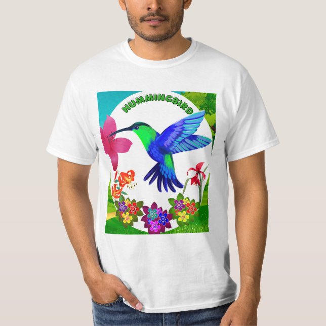 Hummingbird inmitten der Schönheit der Natur, Sere T-Shirt (Vorderseite)