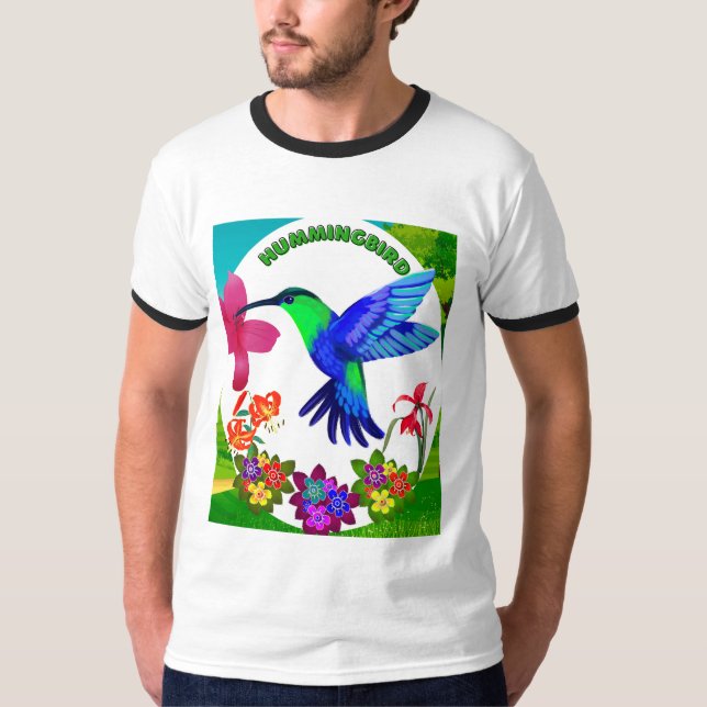 Hummingbird inmitten der Schönheit der Natur, Sere T-Shirt (Vorderseite)