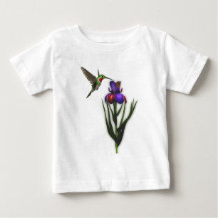 Hummingbird Iris Blume Baby T-shirt