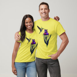 Hummingbird Iris Blume T-Shirt