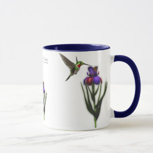 Hummingbird Iris Blume Tasse