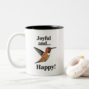 Hummingbird Joyful and Happy Bird Liebhaber Zweifarbige Tasse
