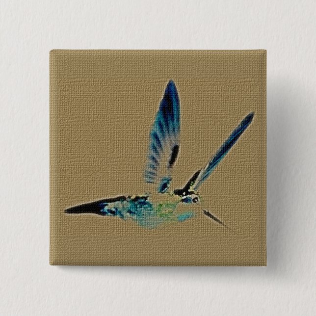 Hummingbird King Square Button (Vorderseite)