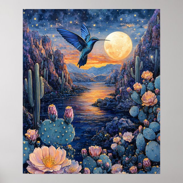 Hummingbird Landschaftlich Poster (Vorne)