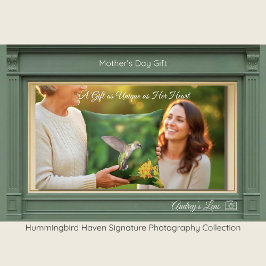 Hummingbird & Lantana Gift for Mom | Throw Pillow Kissen