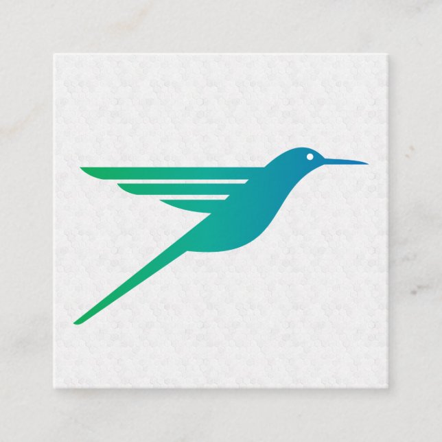 Hummingbird-Logo Quadratische Visitenkarte (Vorderseite)