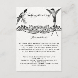 Hummingbird Love Bird Hochzeitsinformationen Begleitkarte