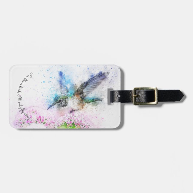 Hummingbird Luggage Tag Gepäckanhänger (Vorderseite horizontal)