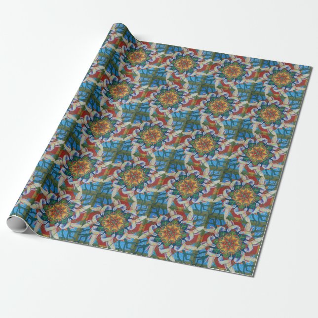 Hummingbird Mandala Design wrapping paper Geschenkpapier (Ungerollt)