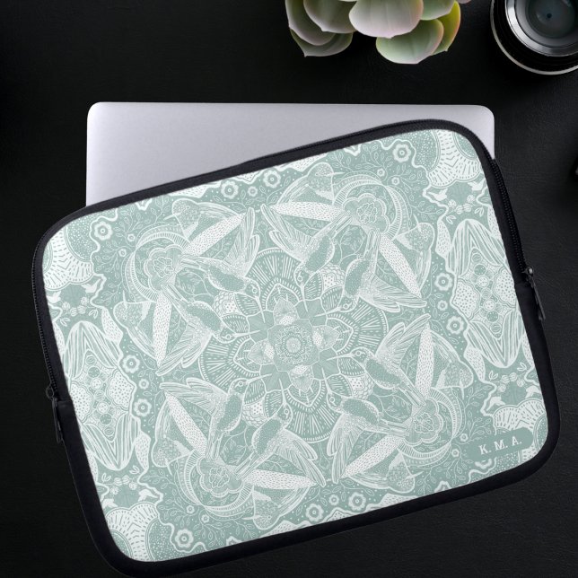 Hummingbird Mandala Laptopschutzhülle (Von Creator hochgeladen)