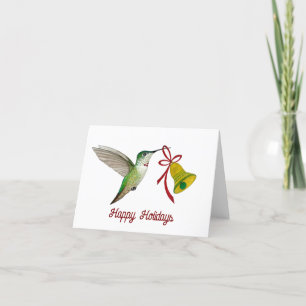 Hummingbird mit Bell Feiertagskarte