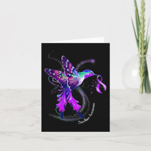Hummingbird mit Lila Ribbon-Überdosierung Awarene Karte