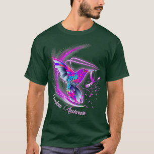 Hummingbird mit Lila Ribbon-Überdosierung Awarene T-Shirt