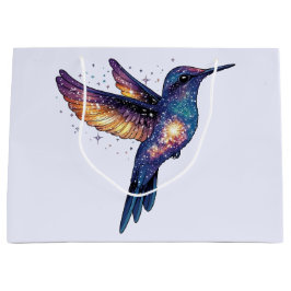 Hummingbird mit Sternenhimmel-Galaxy-Vogel Große Geschenktüte
