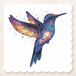 Hummingbird mit Sternenhimmel-Galaxy-Vogel Untersetzer