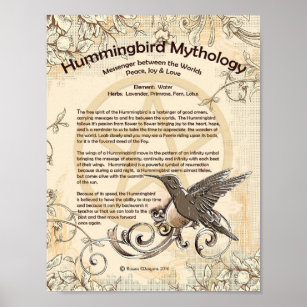 HUMMINGBIRD MYTHOLOGY POSTER