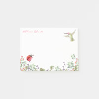 Hummingbird Nature Garden Ladybug Meadow Monogram