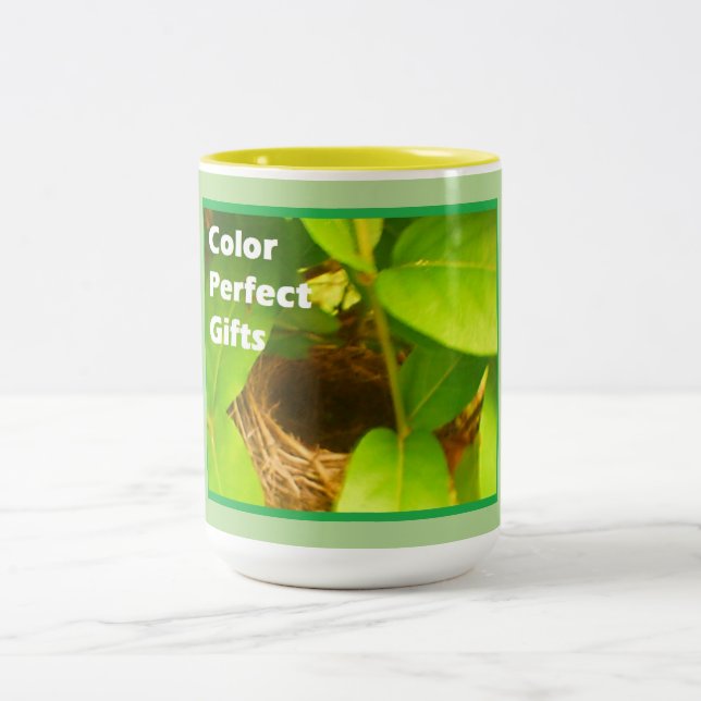 Hummingbird Nest Zweifarbige Tasse (Mittel)