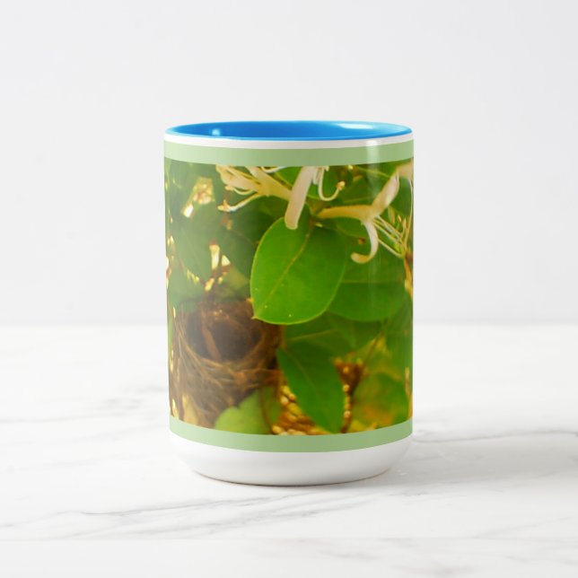 Hummingbird Nest Zweifarbige Tasse (Mittel)