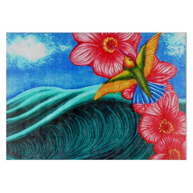 Hummingbird Ocean Schneidebrett (Vorderseite)