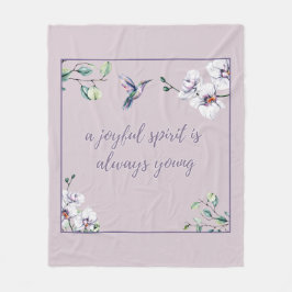 Hummingbird Orchids Rosa Elegant Einfach Fleecedecke