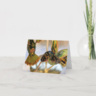 Hummingbird Ornament Holiday Card Feiertagskarte