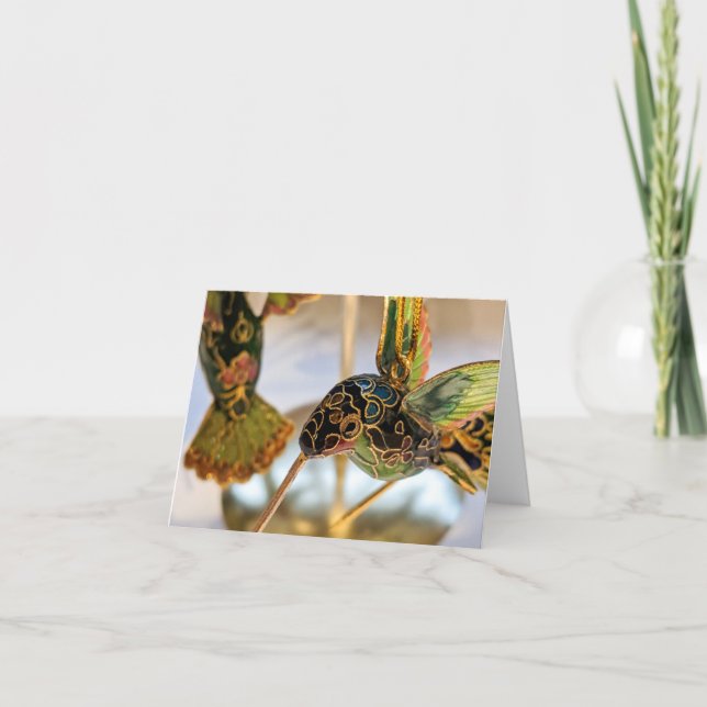 Hummingbird Ornament Holiday Card Feiertagskarte (Vorderseite)