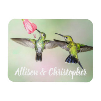 Hummingbird Paar Flying Together Personalized Magnet