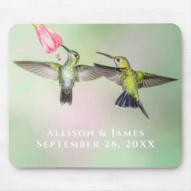 Hummingbird Paar Personalized Mousepad (Vorne)