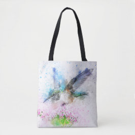 Hummingbird Pastel Color Tote Bag