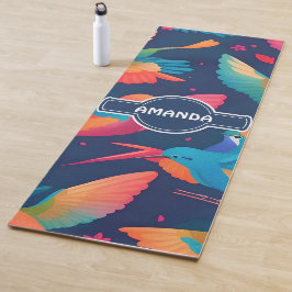Hummingbird Pastel Personalisiertes Muster Yogamatte