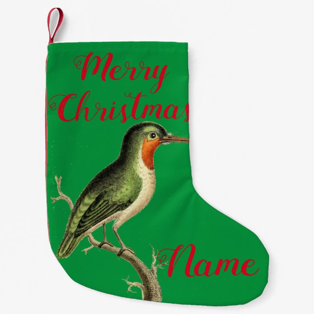 Hummingbird Perched Thunder_Cove Kleiner Weihnachtsstrumpf (Vorderseite)