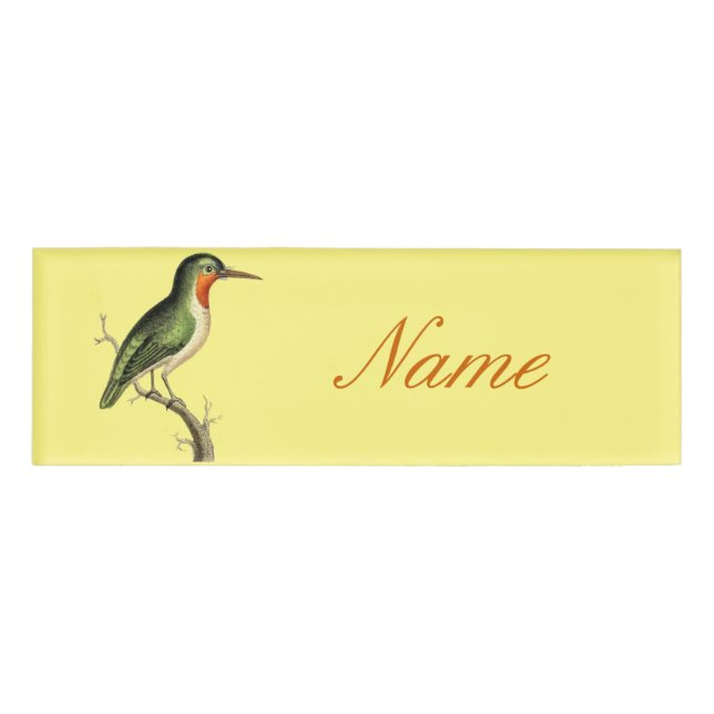 Hummingbird Perched Thunder_Cove Namenschild (Vorderseite)