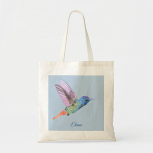 Hummingbird Personalisiert Blue Tote Bag mit Vögel Tragetasche