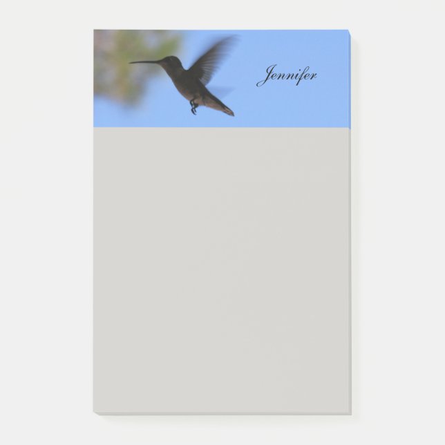 Hummingbird Personalisiert Post It Notes 4x6 Post-it Klebezettel (Vorderseite)
