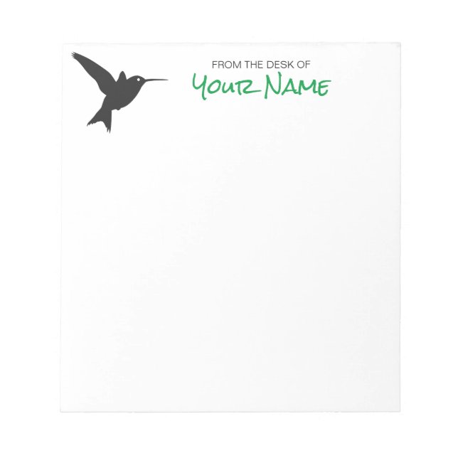 Hummingbird - Personalisierter Notepad Notizblock (Vorderseite)