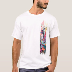 Hummingbird Pinselstrich T-Shirt