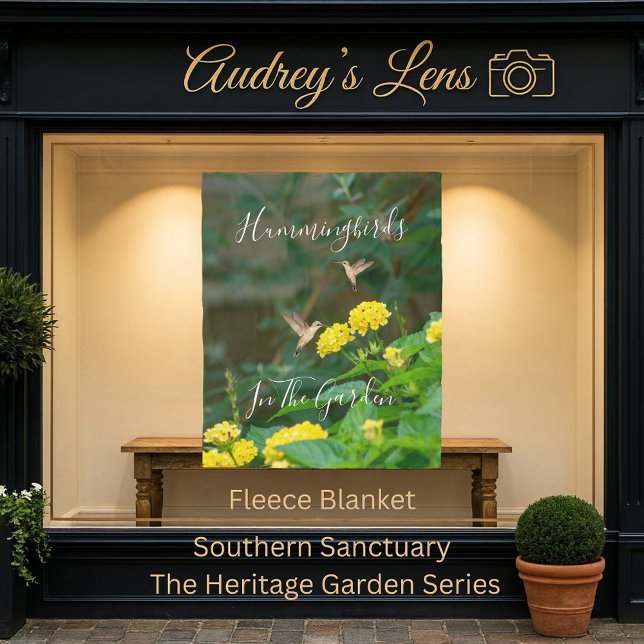 Hummingbird Pollinator Floral Fleecedecke (Von Creator hochgeladen)