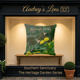 Hummingbird Pollinator Floral Kissen