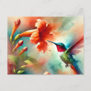 Hummingbird Postcard Postkarte